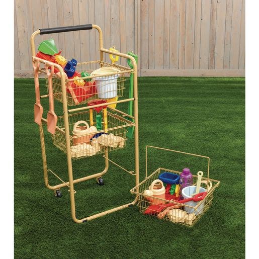Outdoor Storage Cart with Removable Baskets