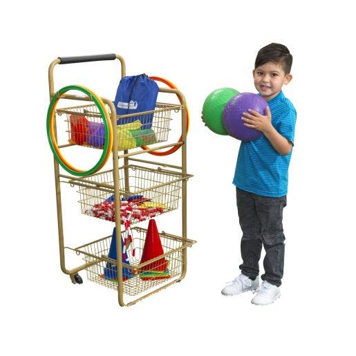 Outdoor Storage Cart with Removable Baskets