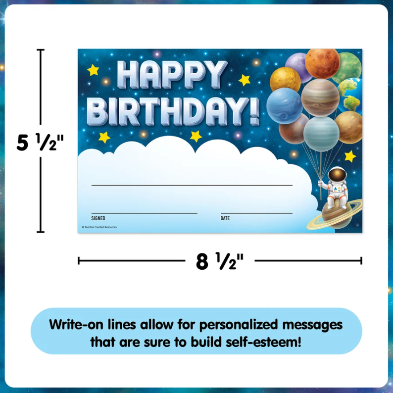 Outer Space Crew Happy Birthday Awards