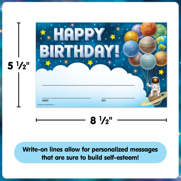 Outer Space Crew Happy Birthday Awards