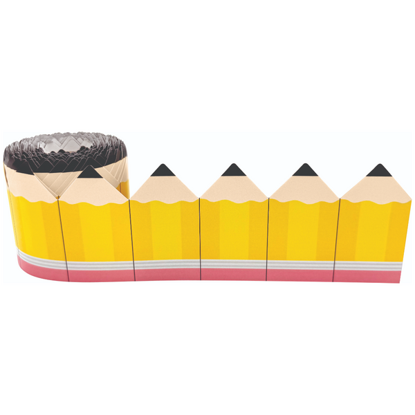 Pencils Die-Cut Rolled Border Trim