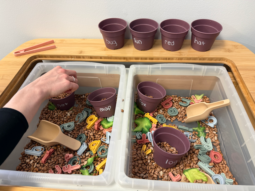 Planting CVC Words Sensory Table Play Collection