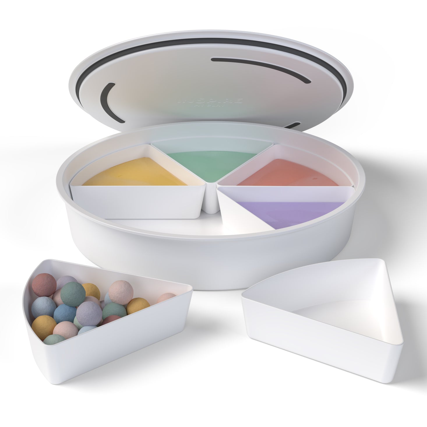PlayTRAY with lid and removable compartments