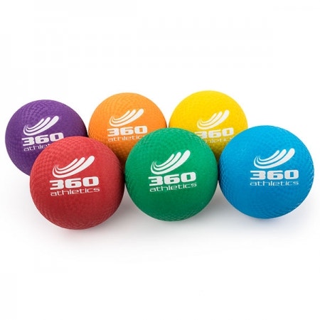 Rubber Playground Balls Set of 6