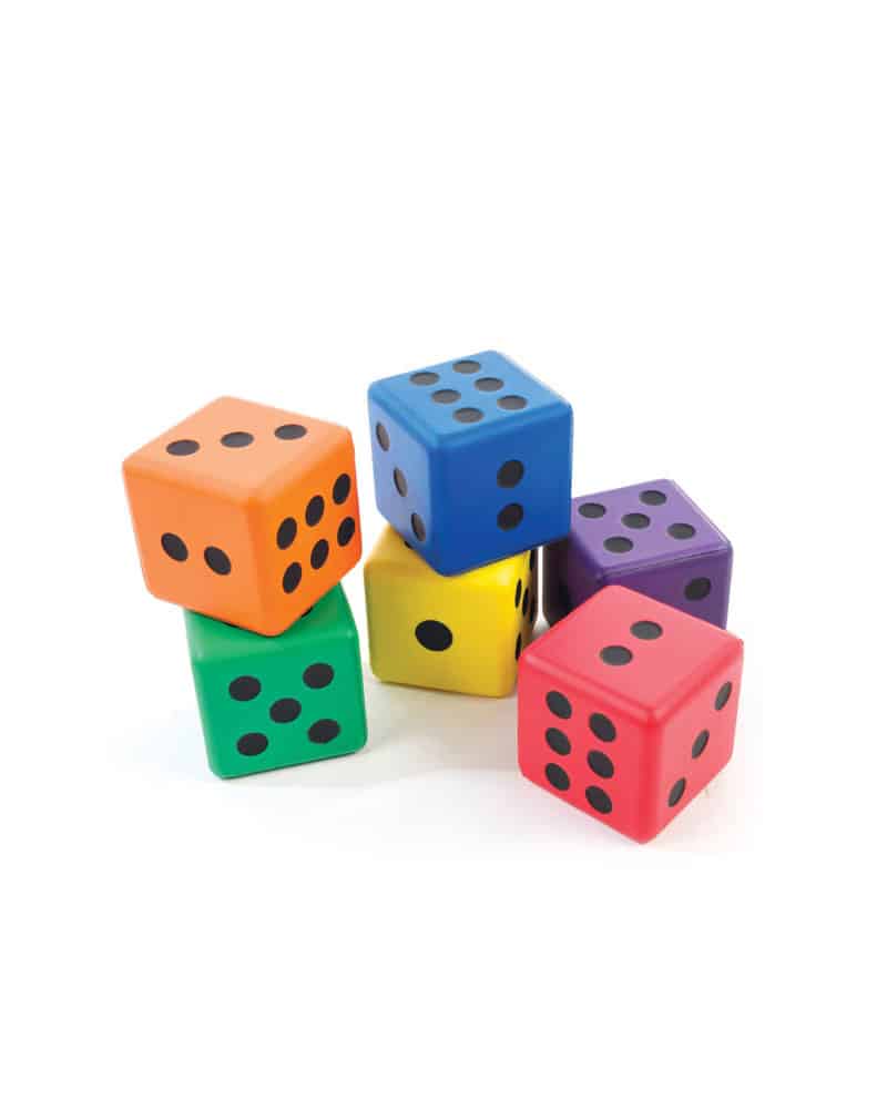Sponge Dice 3.5in Set of 6