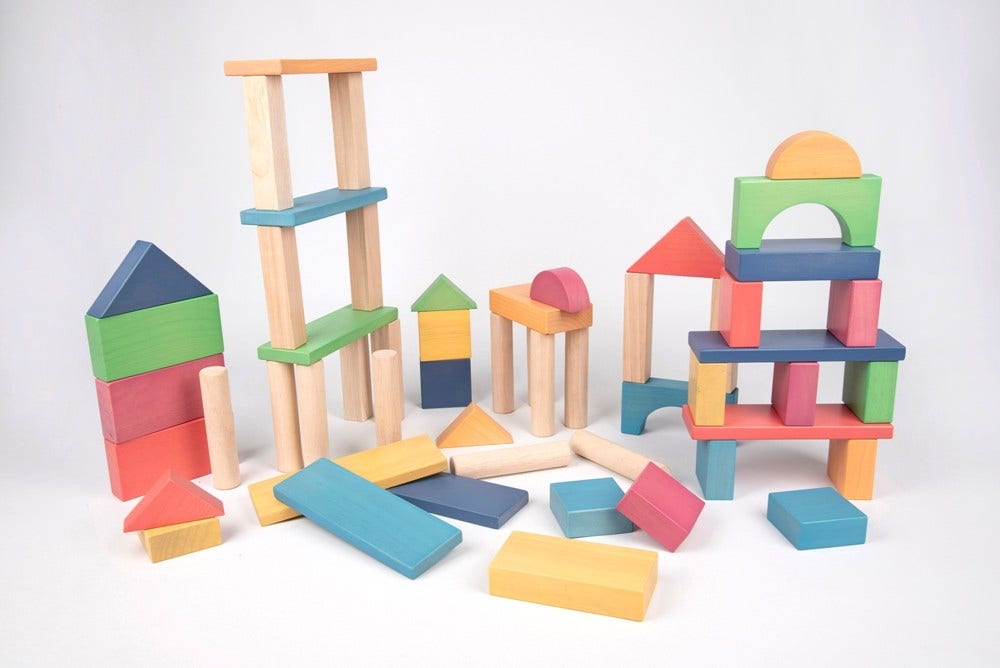 Rainbow Jumbo Blocks set of 54