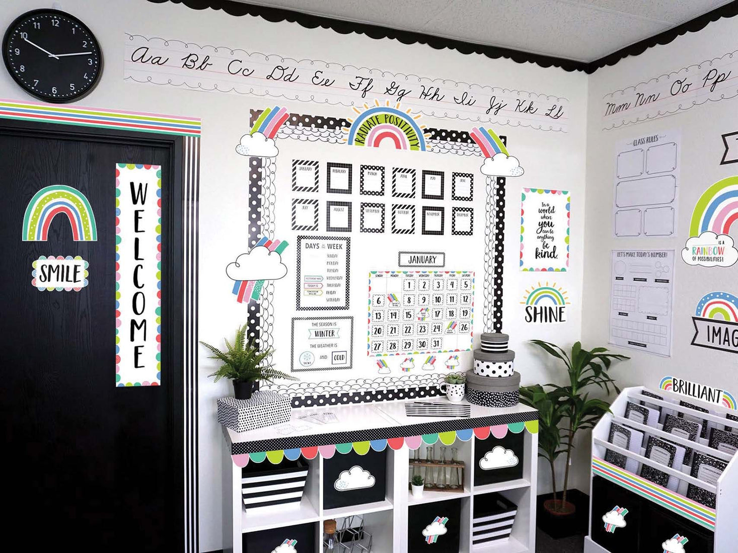 Rainbow Stripes Rainbow Doodles Ez Border
