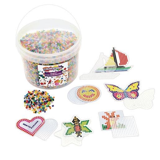 Colorations Regular Fuse Beads & 6 Pegboards in a Bucket 220