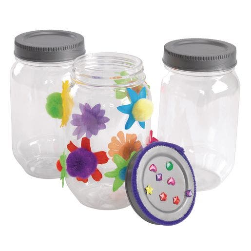 Safe Plastic Mason Jar Set Of 6