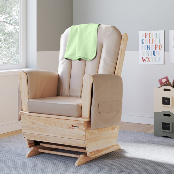SafeRocker Standard Glider Rocker with Tan Vinyl Cushion
