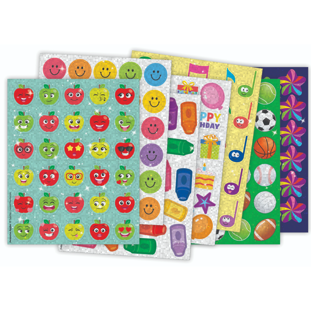 School Days Sparkle Stickers Variety Pack