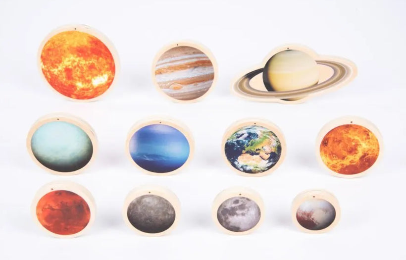 Wooden Solar System Discs