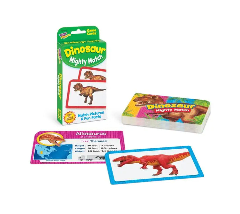 Dinosaur Mighty Match Challenge Cards