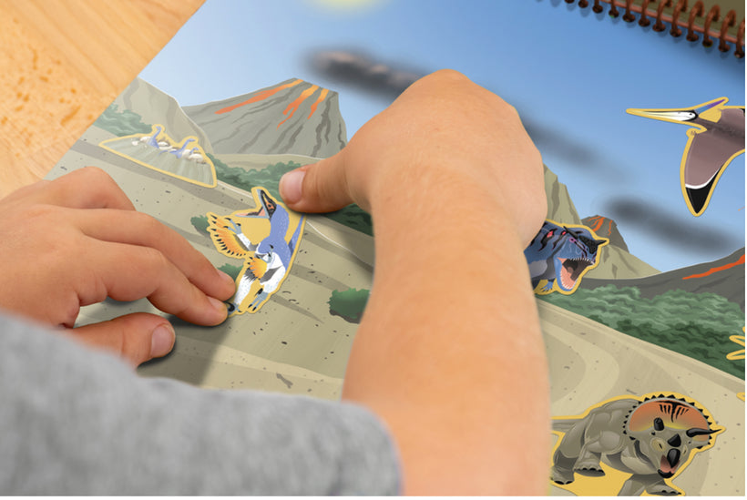 Dinosaurs and Prehistoric Animals Reusable Sticker Pad