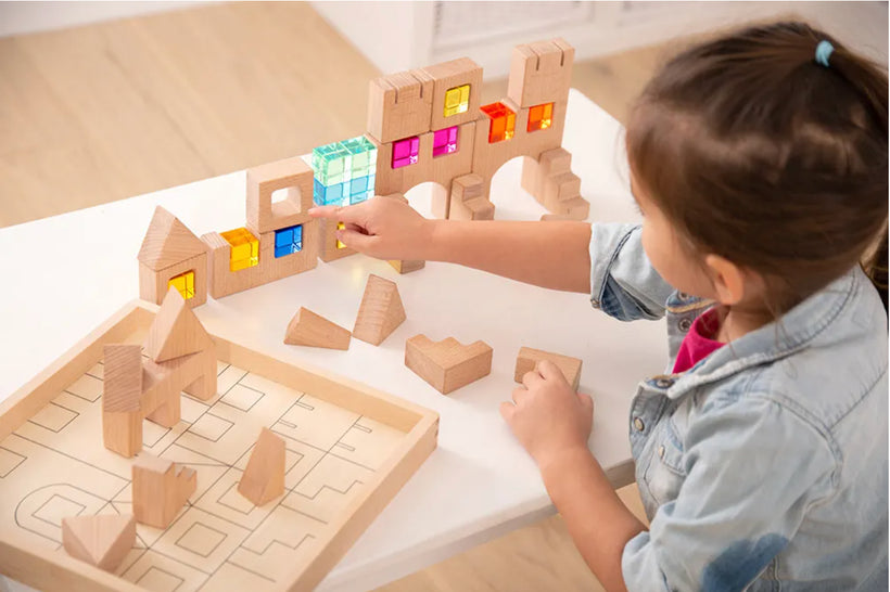 Wooden Building Gem Blocks