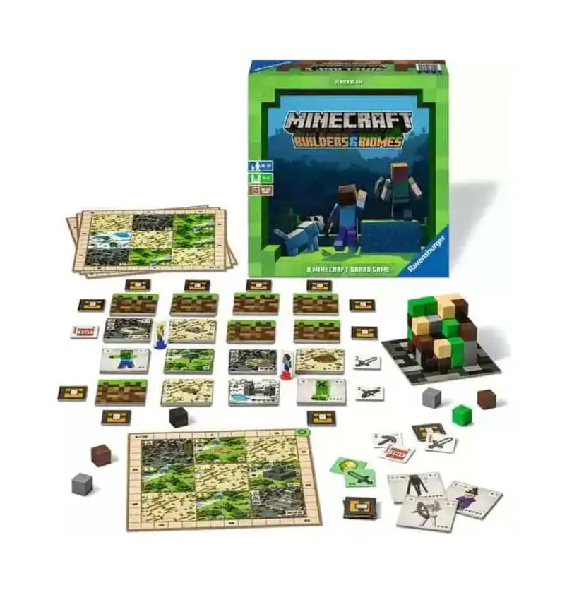 Ravensburger Minecraft Builders & Biomes- Strategy Board Game for Kids Who Love to Build