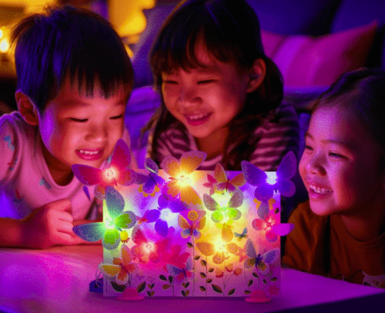 Glow 3D Butterfly Canvas