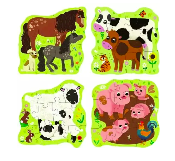 Ravensburger Puzzle Up!  Farm Animals (4, 6, 8 & 10 pcs)