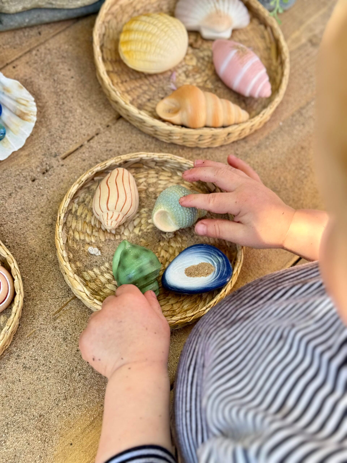 Sensory Play Stones Seashells