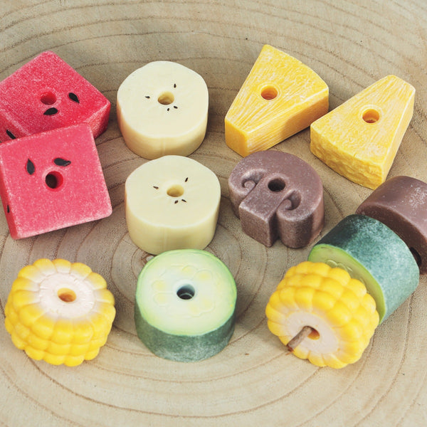 Sensory Play Threading Kebabs