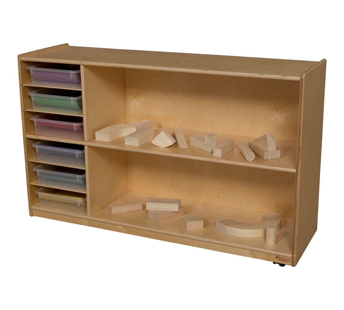 Shelf Storage with translucent trays (6 x 4) 15D x 26H x 48W