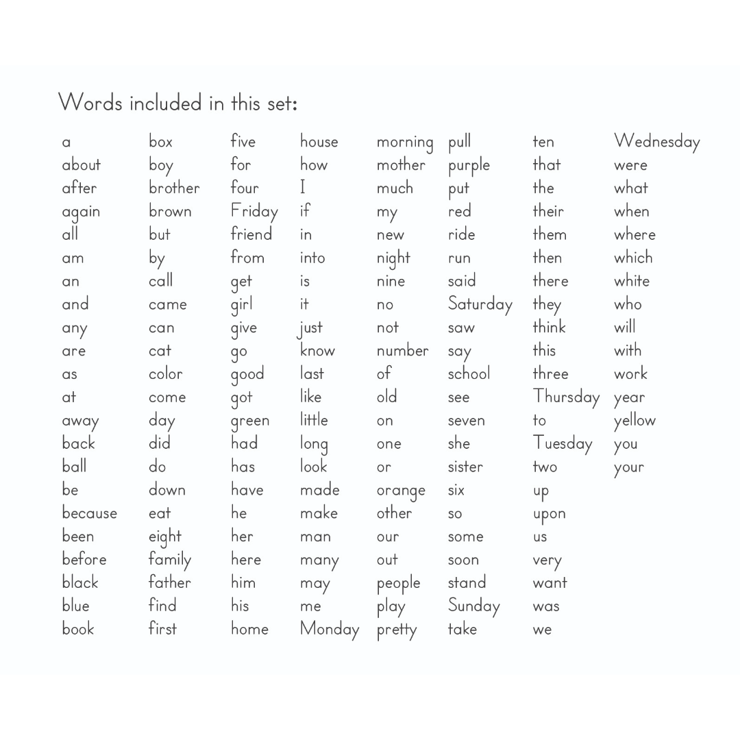 Sight Words in a Flash Cards Gr K–1