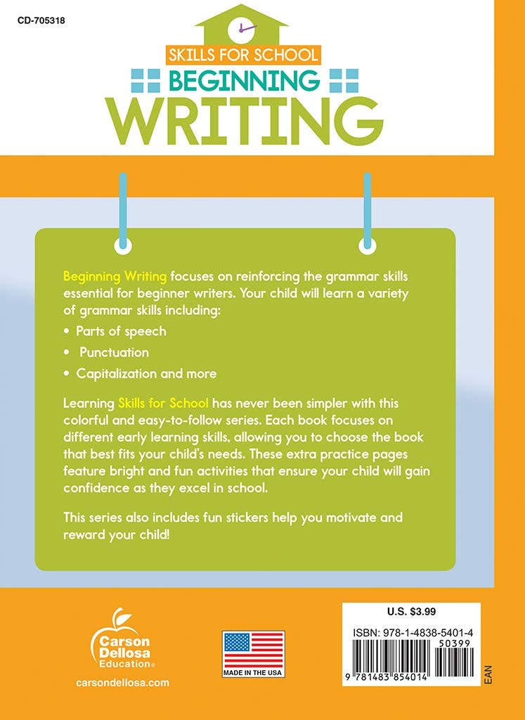 Skills for School Beginning Writing