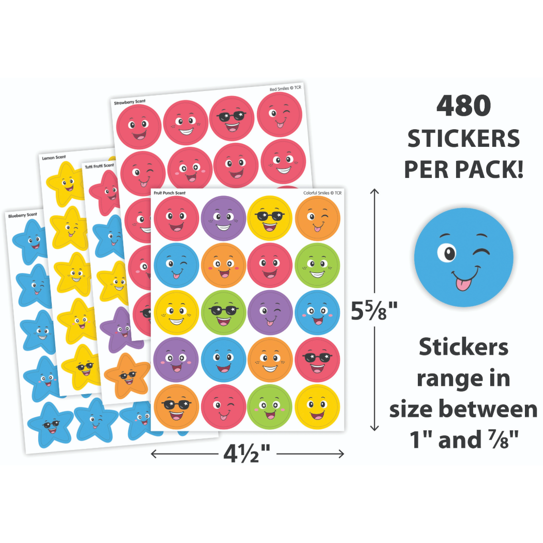 Smiles and Stars Smelly Stickers Variety Pack