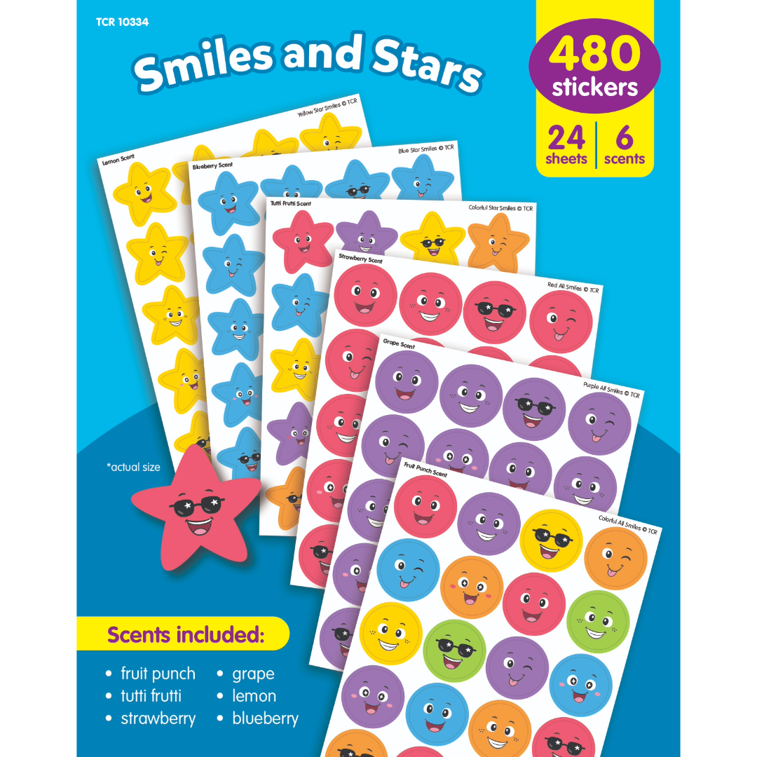 Smiles and Stars Smelly Stickers Variety Pack
