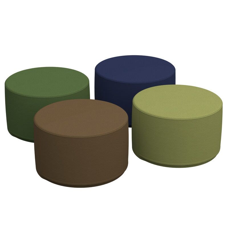 Softscape 18in Round Junior Ottoman 12in H 4 piece