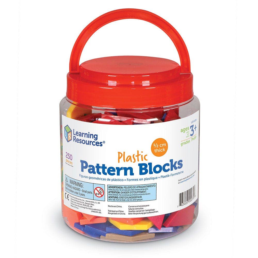 Plastic Pattern Blocks 250 pcs