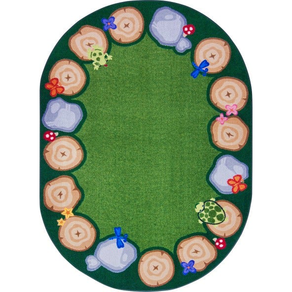 Stumped Oval Multi Carpet 5ft 4in x 7ft 8in