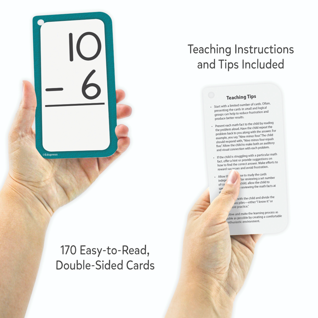 Subtraction Flash Cards All Facts 0–12