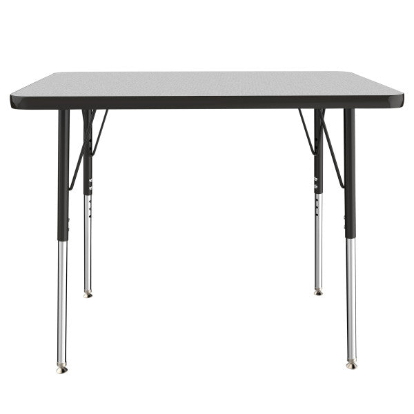 Rectangle Grey/Black Activity Table with Standard or Chunky Adjustable Legs
