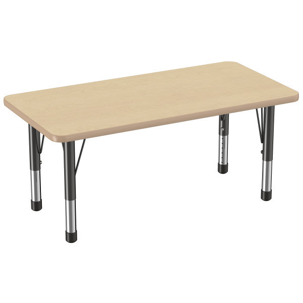 Rectangle Maple/Maple Activity Table with Standard or Chunky Adjustable Legs