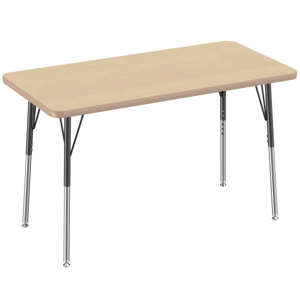 Rectangle Maple/Maple Activity Table with Standard or Chunky Adjustable Legs