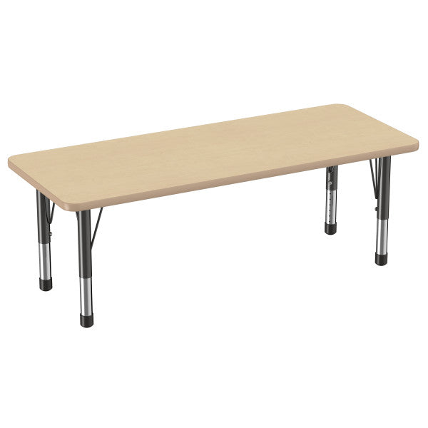 Rectangle Maple/Maple Activity Table with Standard or Chunky Adjustable Legs