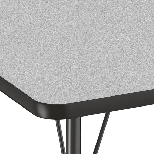 Rectangle Grey/Black Activity Table with Standard or Chunky Adjustable Legs