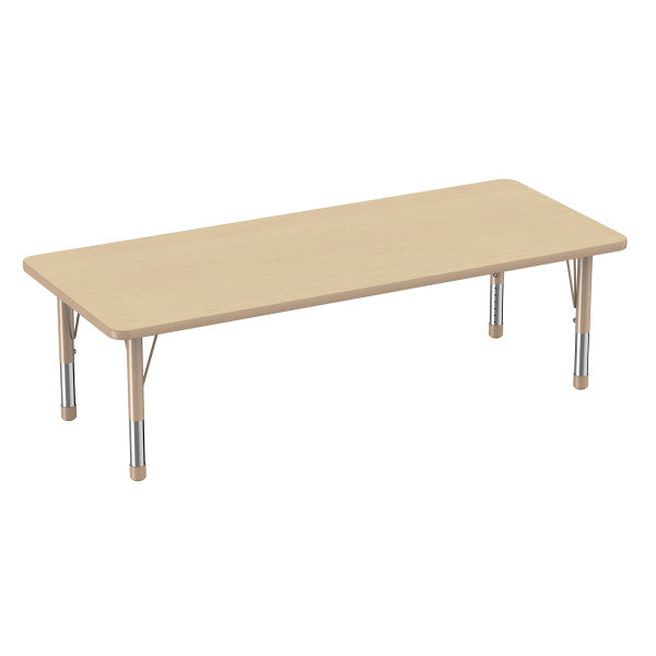 Rectangle Maple/Maple Activity Table with Standard or Chunky Adjustable Legs