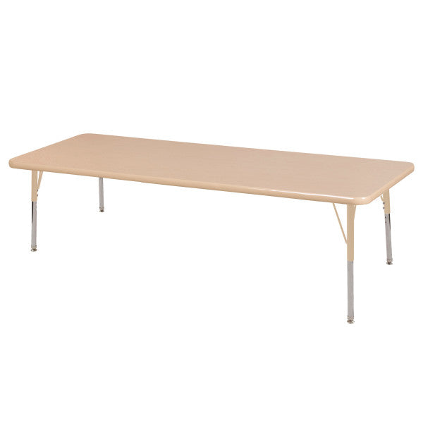 Rectangle Maple/Maple Activity Table with Standard or Chunky Adjustable Legs