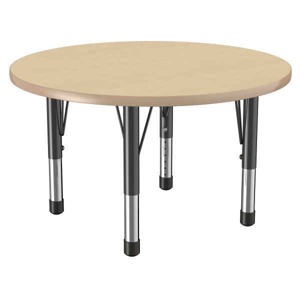 Round Maple/Maple Activity Table with Standard or Chunky Adjustable Legs