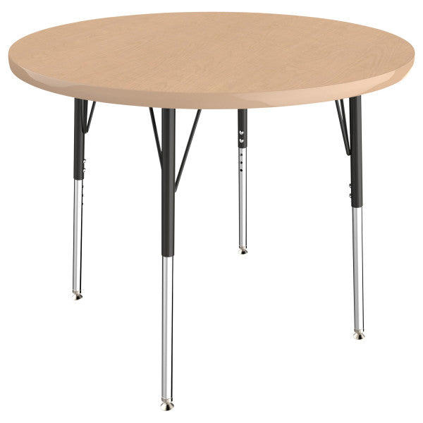 Round Maple/Maple Activity Table with Standard or Chunky Adjustable Legs