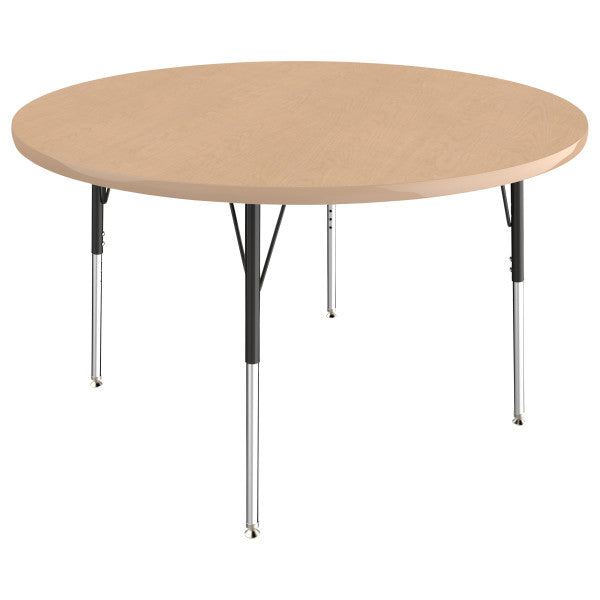 Round Maple/Maple Activity Table with Standard or Chunky Adjustable Legs