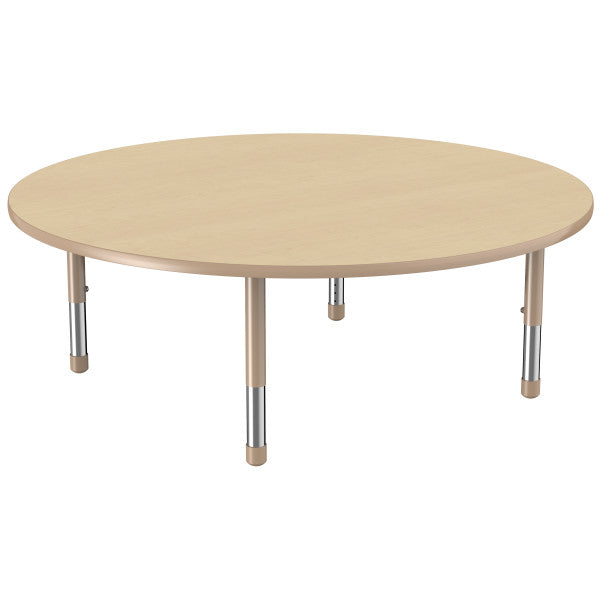 Round Maple/Maple Activity Table with Standard or Chunky Adjustable Legs