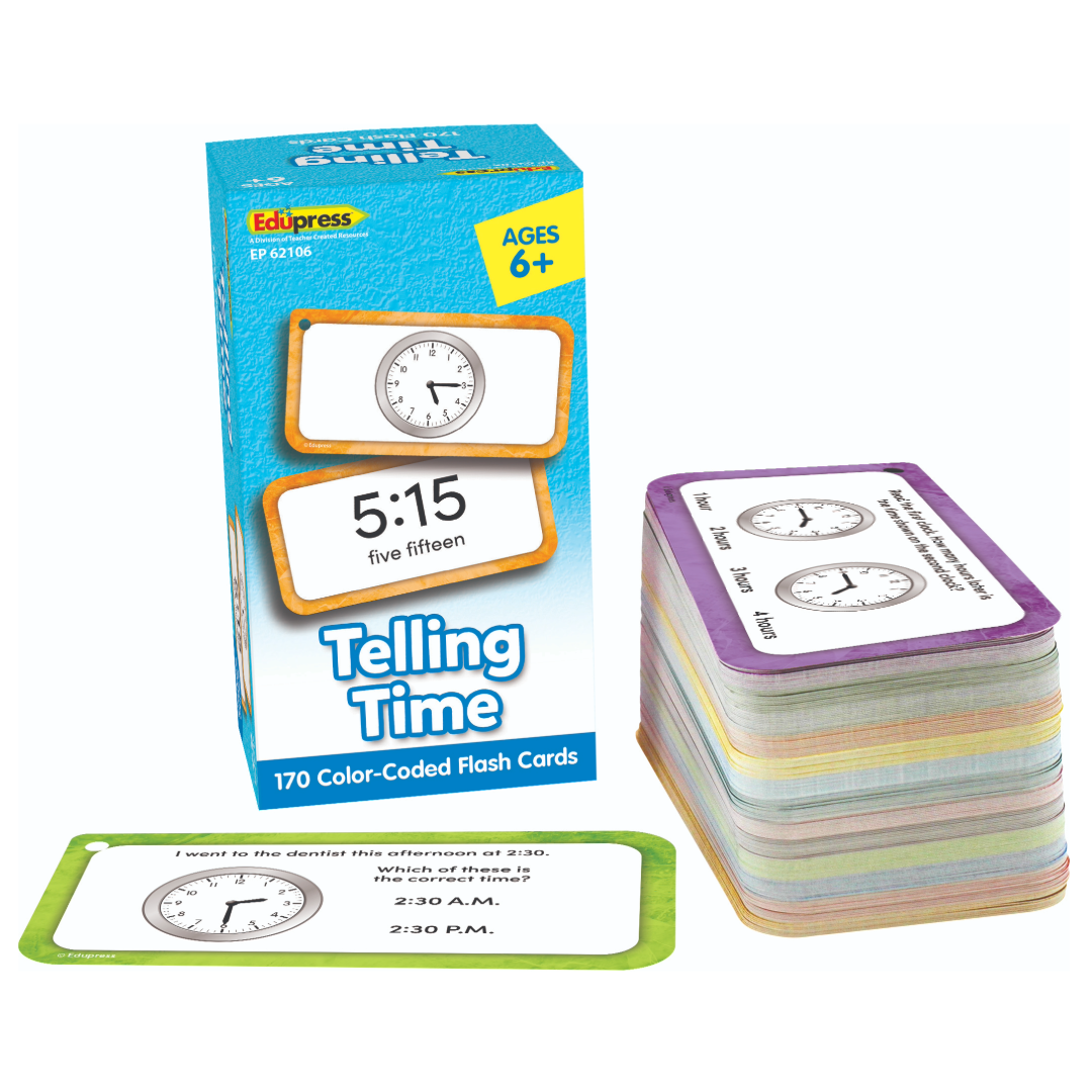 Telling Time Flash Cards Deluxe Set