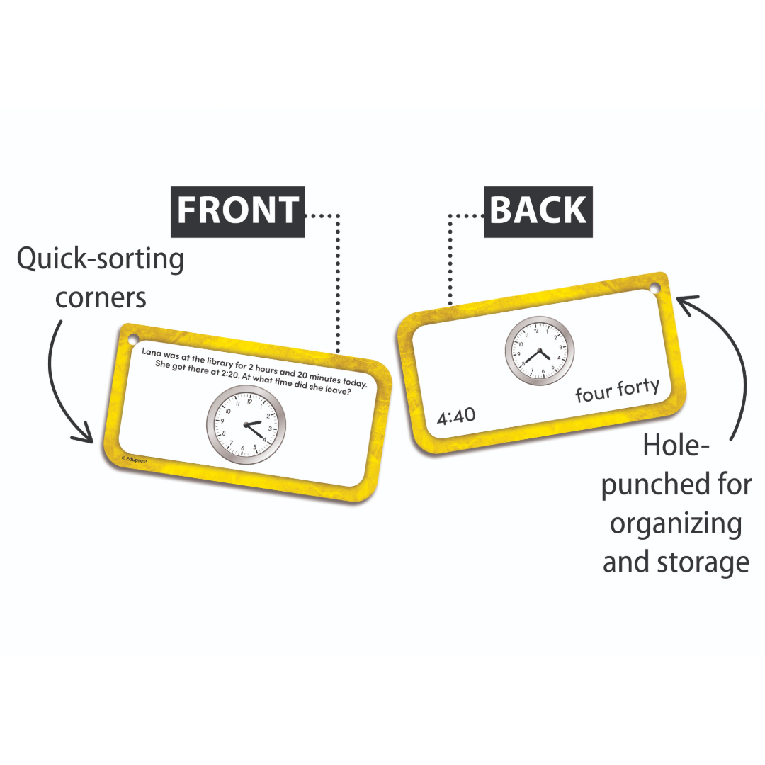 Telling Time Flash Cards Deluxe Set