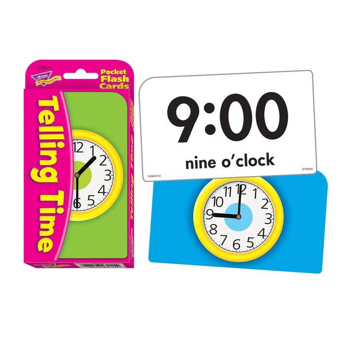 Telling Time Pocket Flash Cards – Scholar's Choice