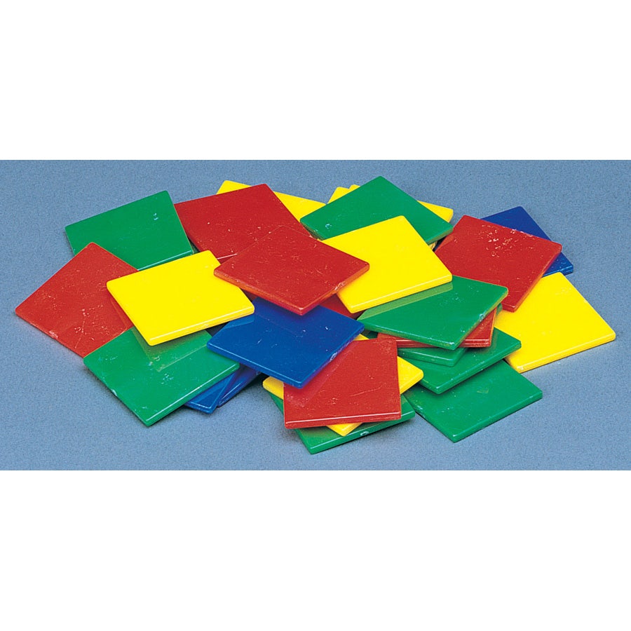 Thin Plastic Color Tiles 400pk
