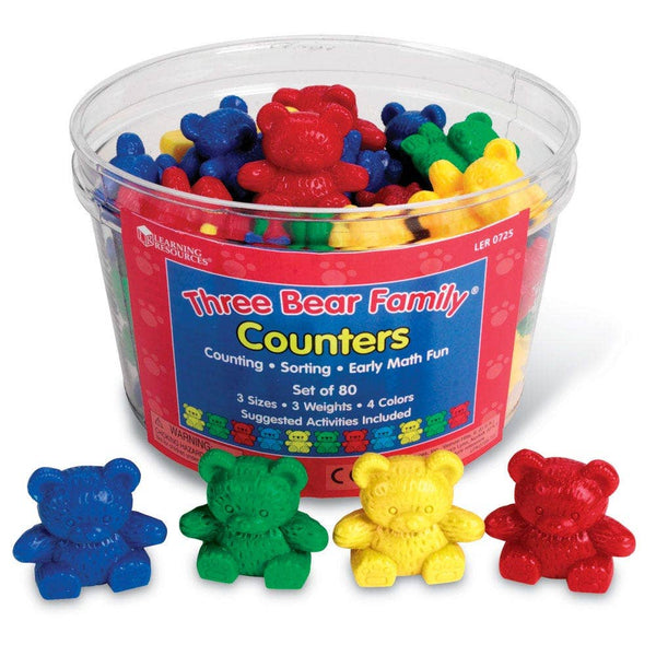 Three Bear Family Counters 80 pcs