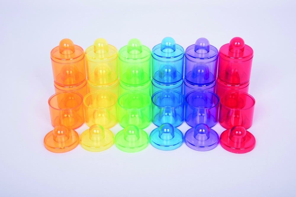 Translucent Colour Pot Set of 18